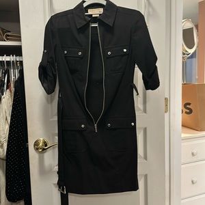 Black shirt dress with belt - Michael Kors